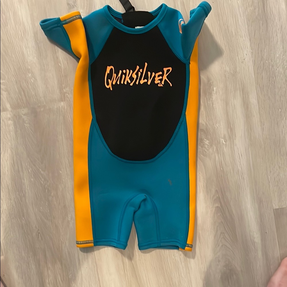 Quiksilver Blue and Orange Rashguard Swimwear